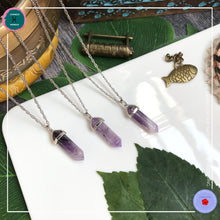 Load image into Gallery viewer, Double-terminated Amethyst Pendant Silver Necklace - Harness Merece by GTG
