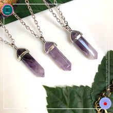 Load image into Gallery viewer, Double-terminated Amethyst Pendant Silver Necklace - Harness Merece by GTG