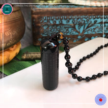 Load image into Gallery viewer, Black Obsidian Buddhism Scroll Necklace - Harness Merece by GTG