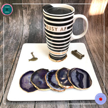 Load image into Gallery viewer, Hand-cut Brazilian Purple Agate Coaster - Harness Merece by GTG