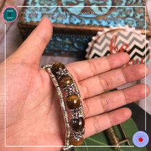 Load image into Gallery viewer, Vintage Tiger Eye Silver Bracelet - Harness Merece by GTG