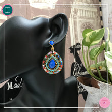 Load image into Gallery viewer, Luxurious Black-tie Stud Earrings in Rainbow Hue - Harness Merece by GTG