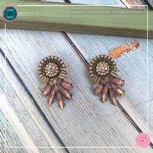 Load image into Gallery viewer, Luxurious Retro Stud Earrings in Blush Pink - Harness Merece by GTG